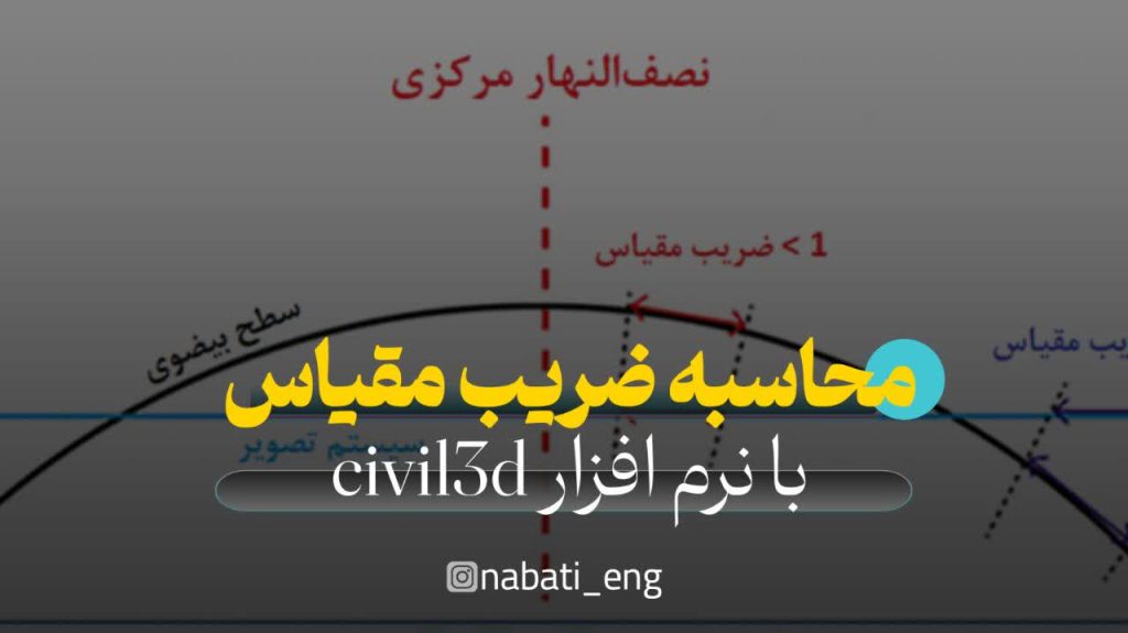 آموزش محاسبه ضریب مقیاس با نرم افزار civil3d
