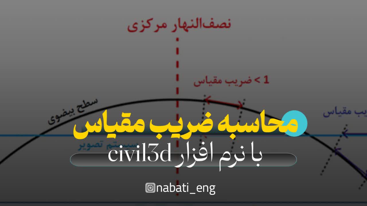 آموزش محاسبه ضریب مقیاس با نرم افزار civil3d